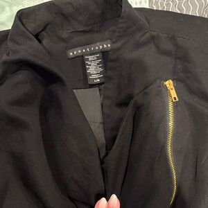 Apostrophe Elegant Black Jacket with Gold Accent